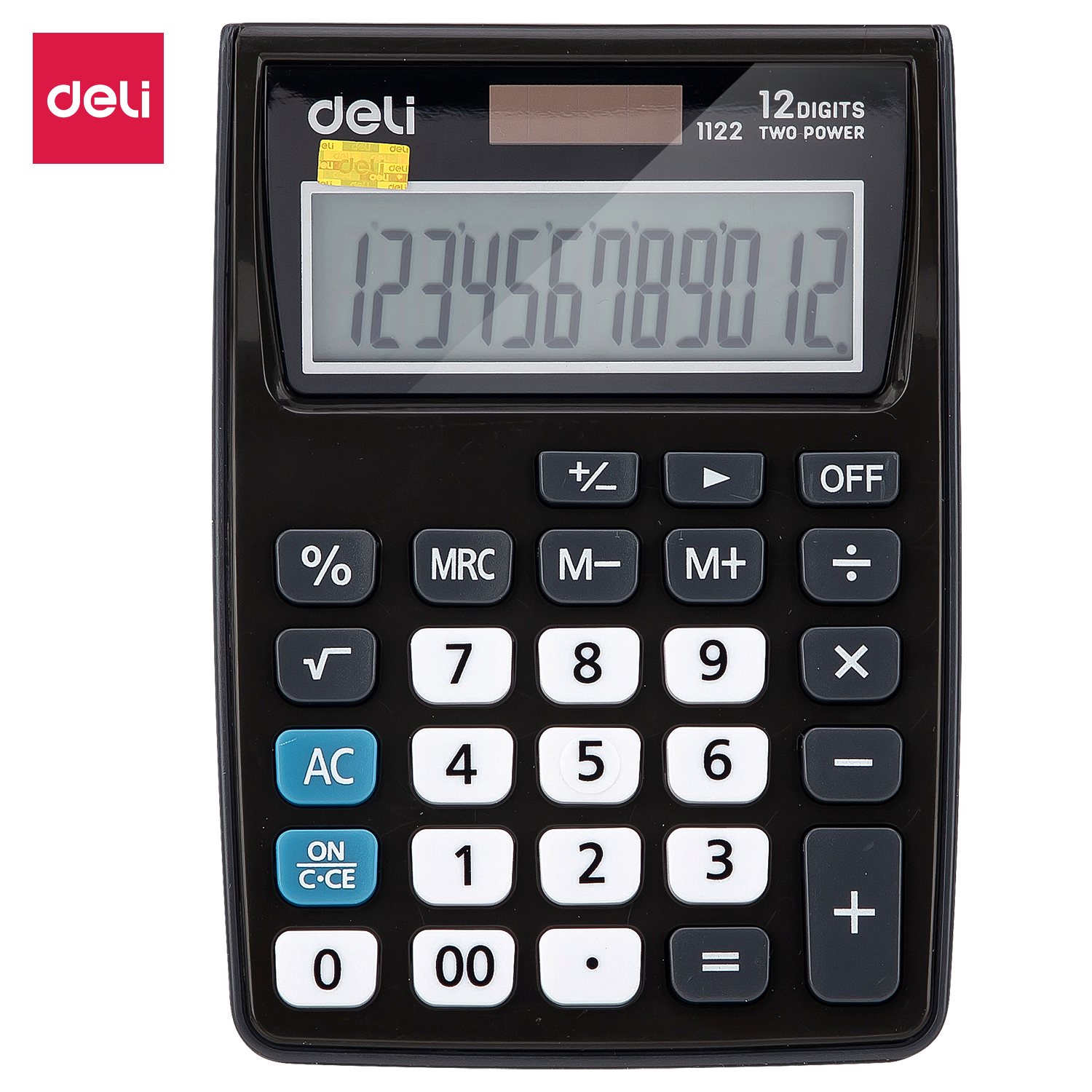 deli E1122 Portable Calculator, Plastic-12 digits, Green - Image 5