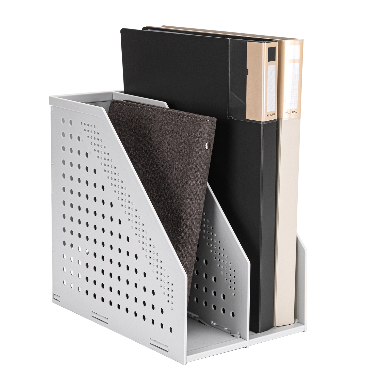 deli E78999 Magazine Holder, 286*38*300mm, Light Grey - Image 5