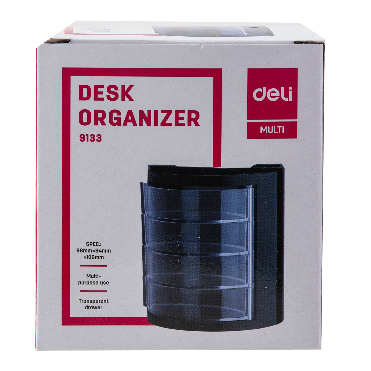 deli E9133 Pen Holder, 98×94×106mm, Black - Image 5