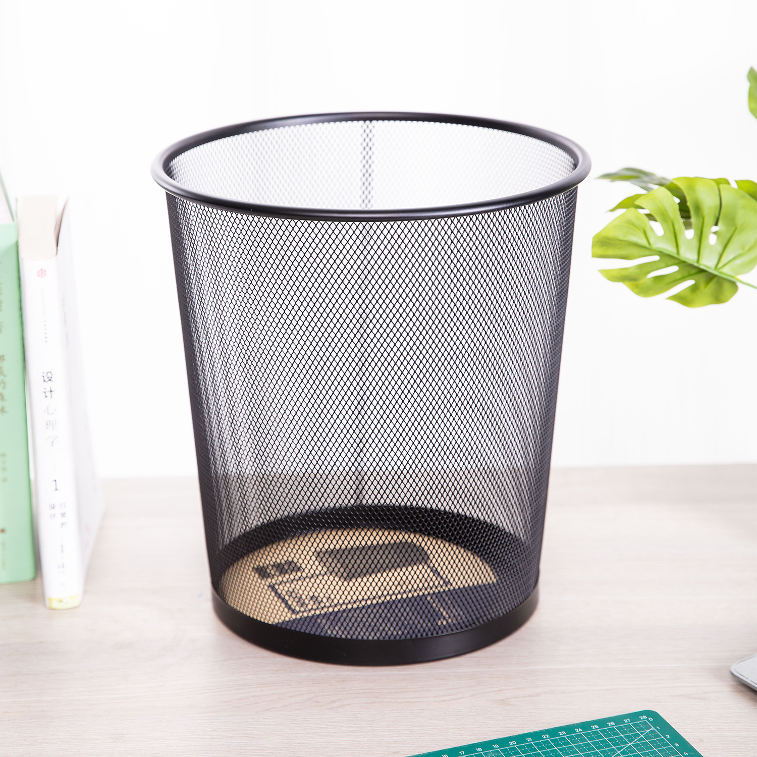 deli E9190 Waste Bin, φ266×φ218×280mm, Black - Image 5