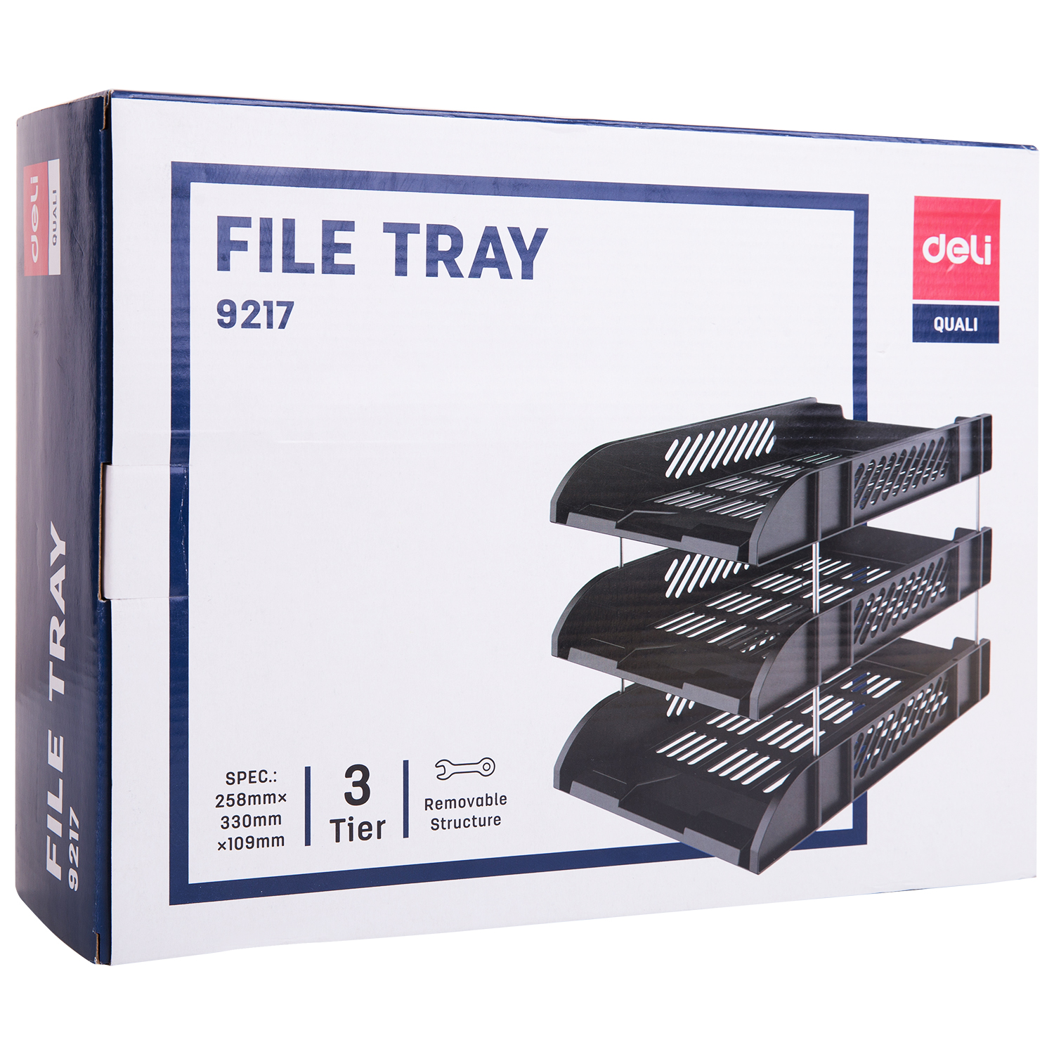 deli E9217 File Tray, 258×330×109mm, Black - Image 5