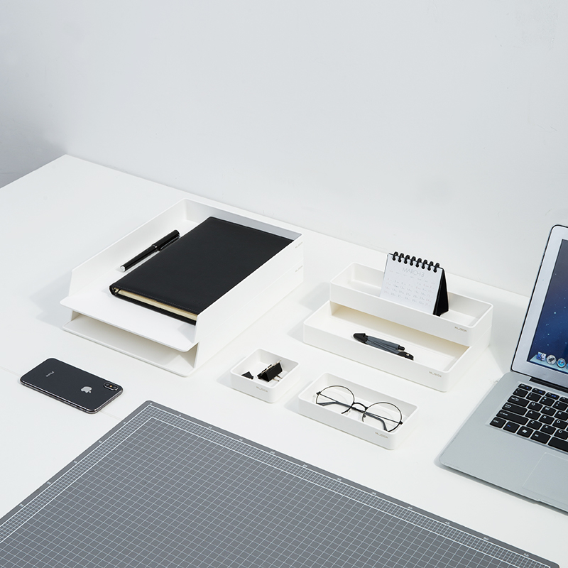 deli ENS001 Desk Organizer, 324×239×45mm, White - Image 5