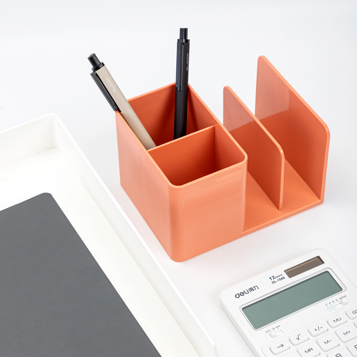 deli ENS950 Desk Organizer Set, 120*155*96mm, Light Red - Image 5