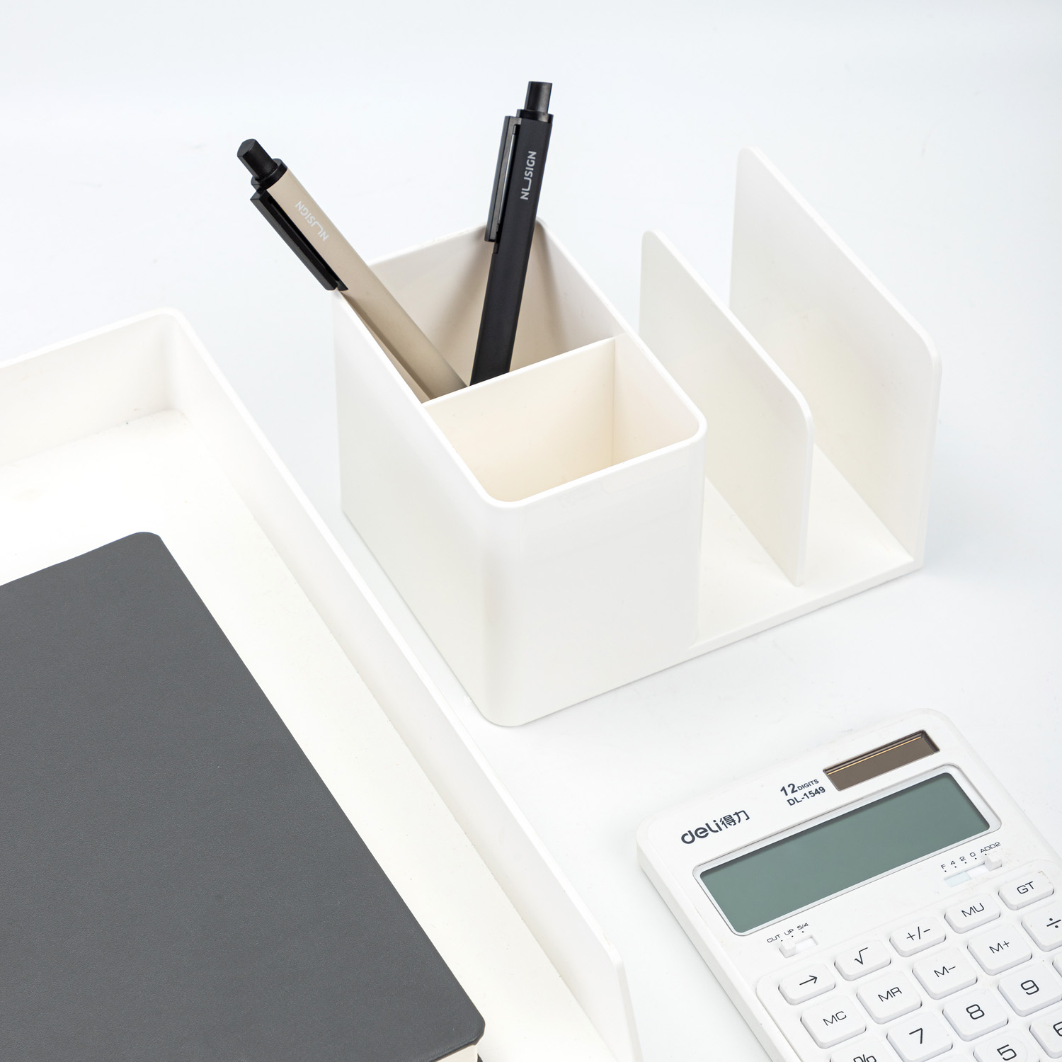 deli ENS950 Desk Organizer Set, 120*155*96mm, White - Image 5