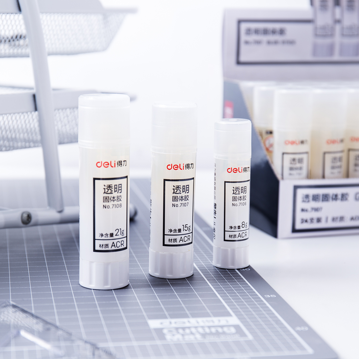deli 7106 Glue Stick, 8g, Transparent - Image 5