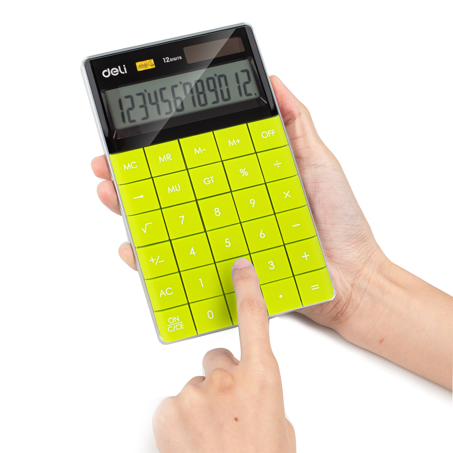 deli E1589 Desktop Calculator, Plastic-12 digits, Green - Image 5