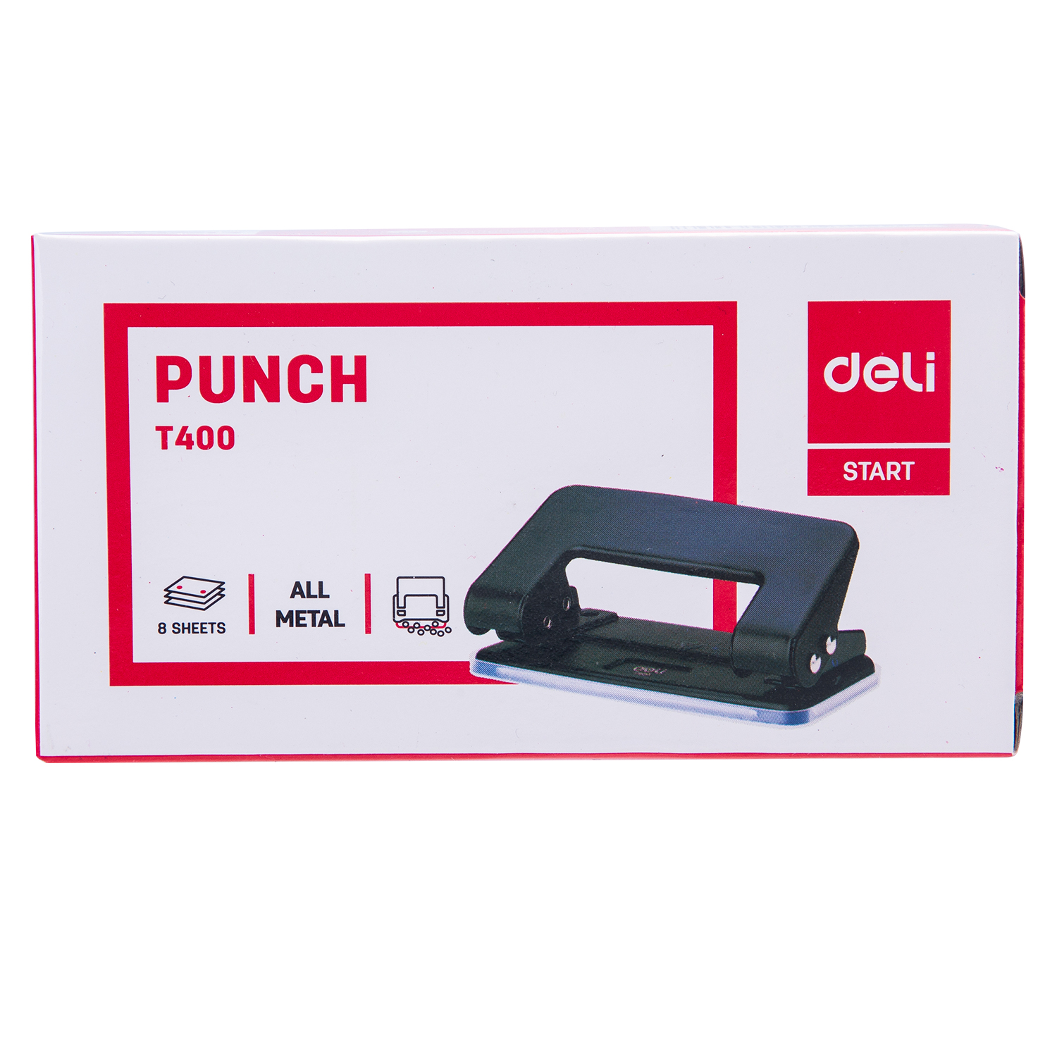 deli ET40020 Punch, 8 sheets,80mm,Φ6mm, Black - Image 5