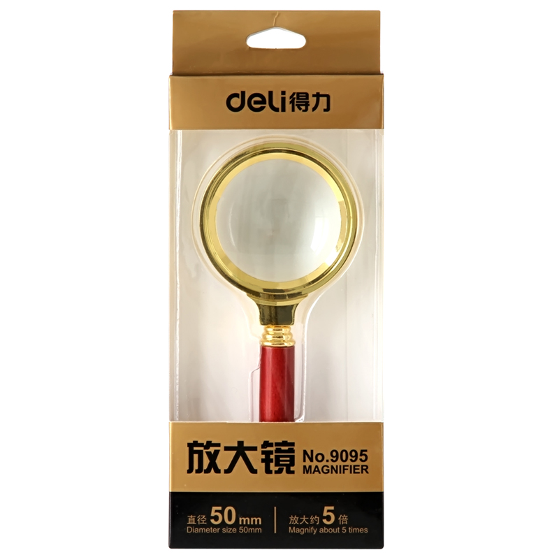 deli 9095 Magnifier, 5times,47mm, Golden - Image 5