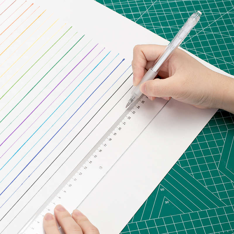 deli 6240 Ruler, 40CM, Transparent - Image 5