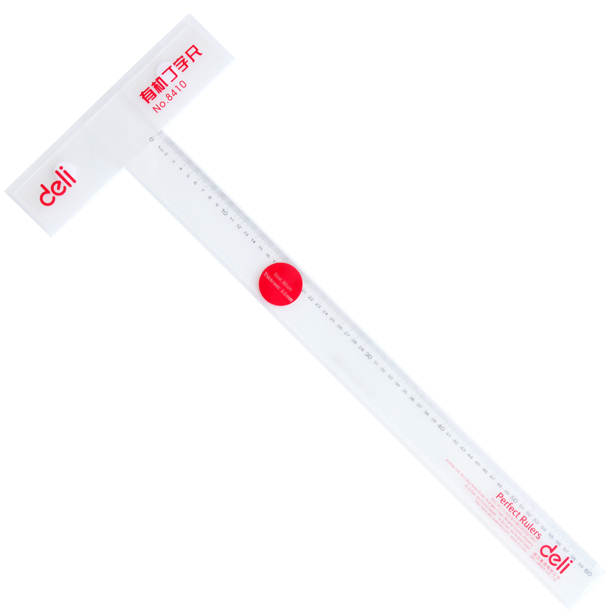 deli 8410 Technical Ruler, 60cm, Transparent - Image 5