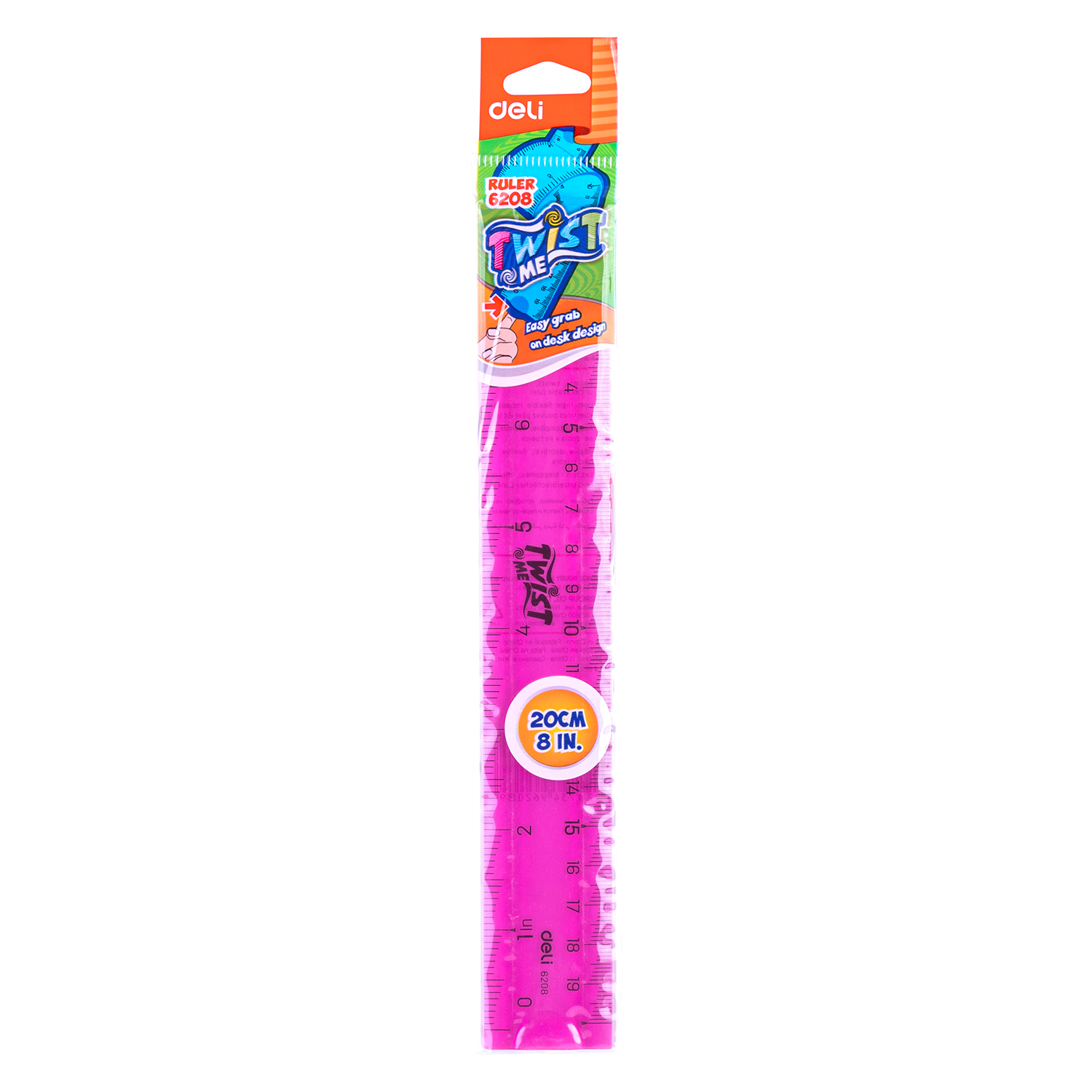deli E6208 Ruler, 20CM, Assorted Colors - Image 5