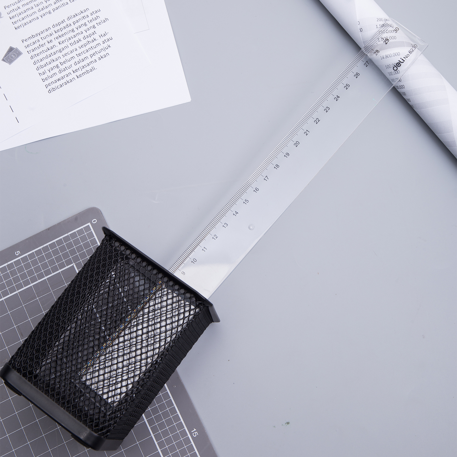 deli E6230 Ruler, 30cm, Transparent - Image 5