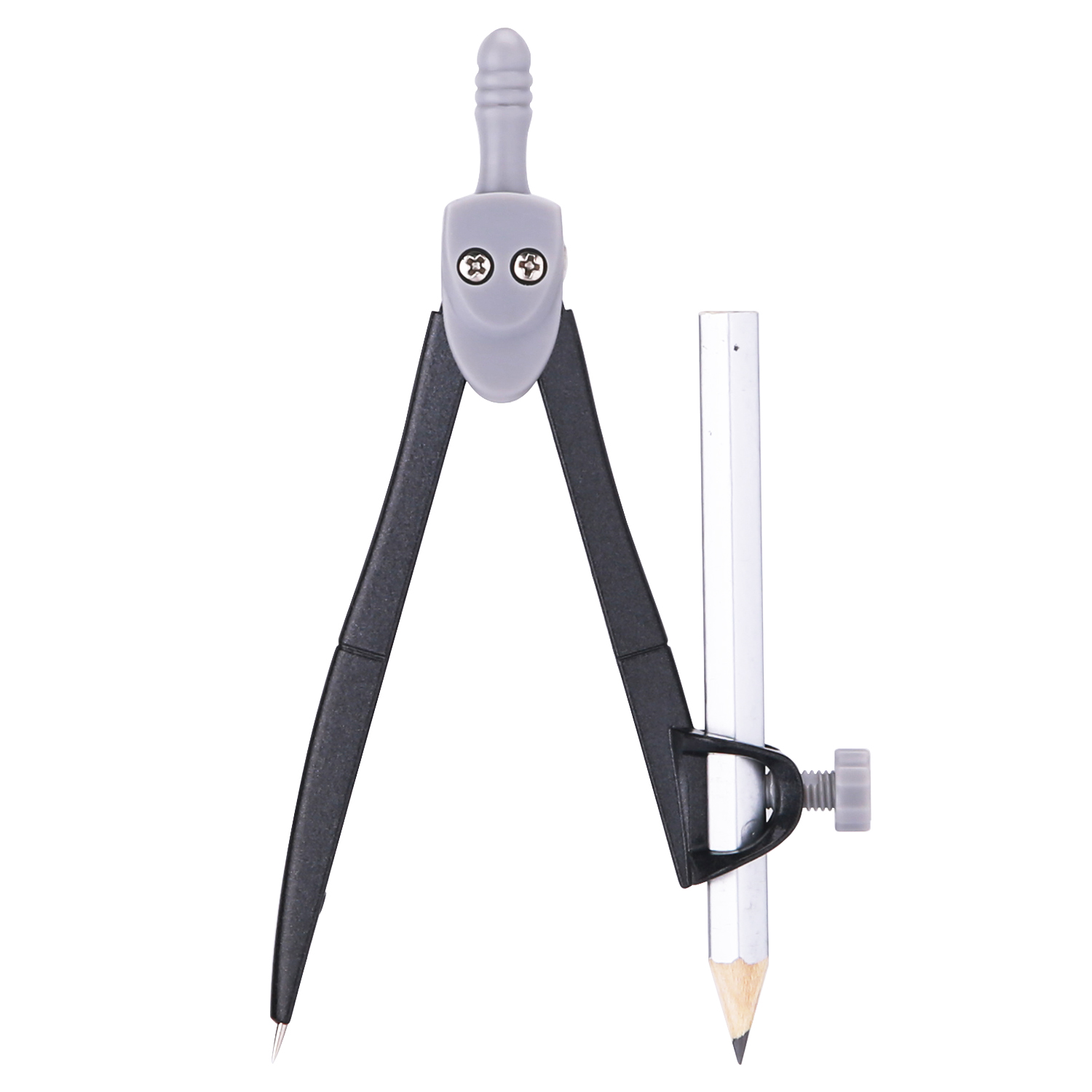 deli EG20804 Compass, Metal, with a pencil, Silver - Image 5