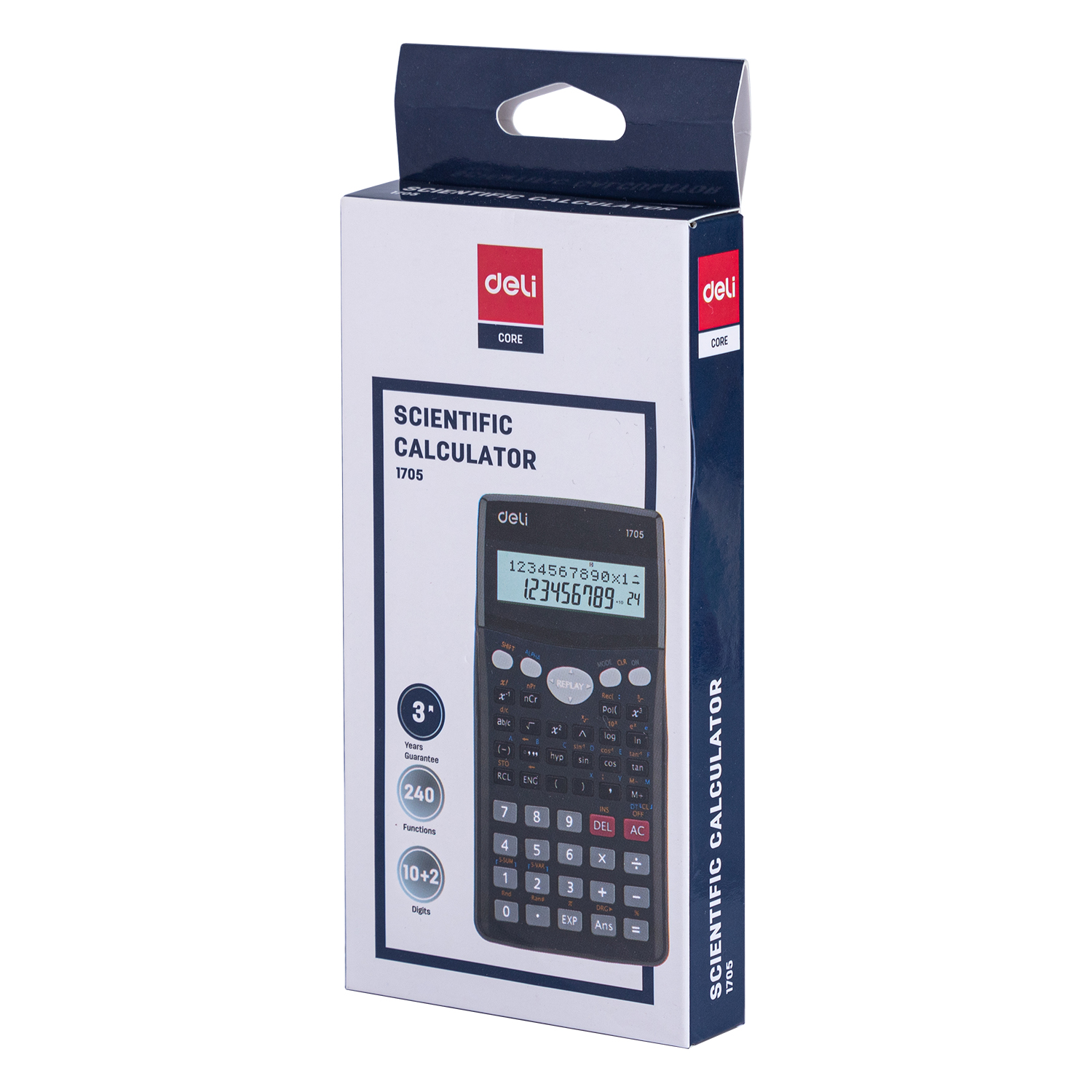 deli E1705 Scientific Calculator, 240F-two line display-10+2 digits, Dark Blue - Image 5