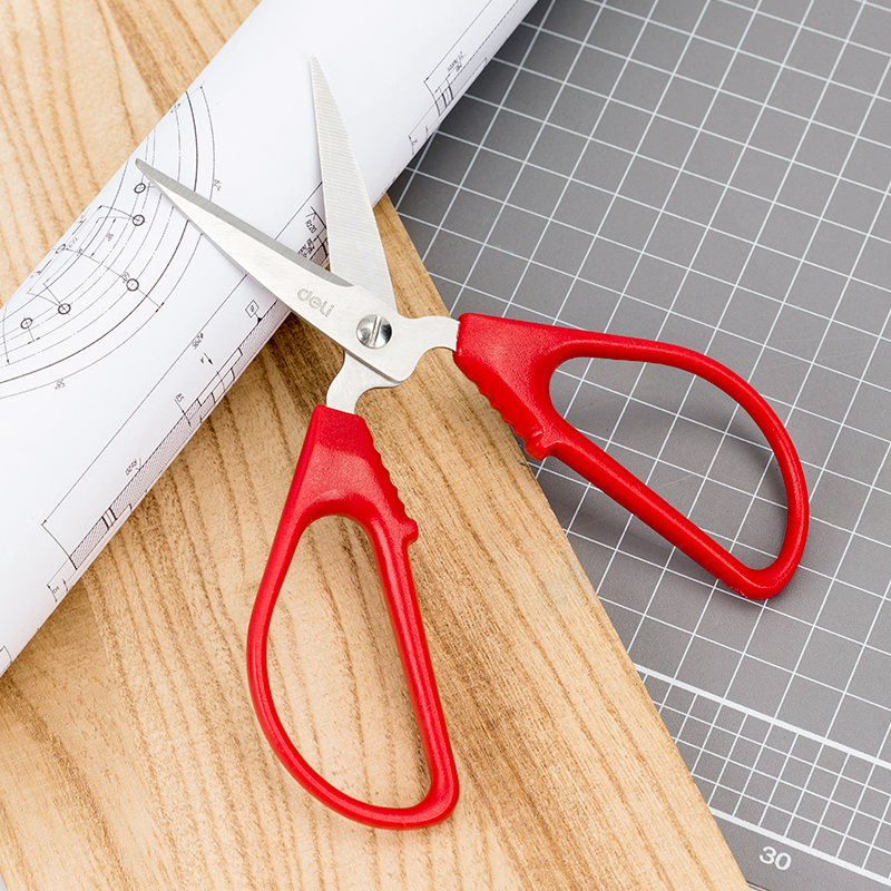 deli 6035 Scissors, 145mm, Red - Image 5