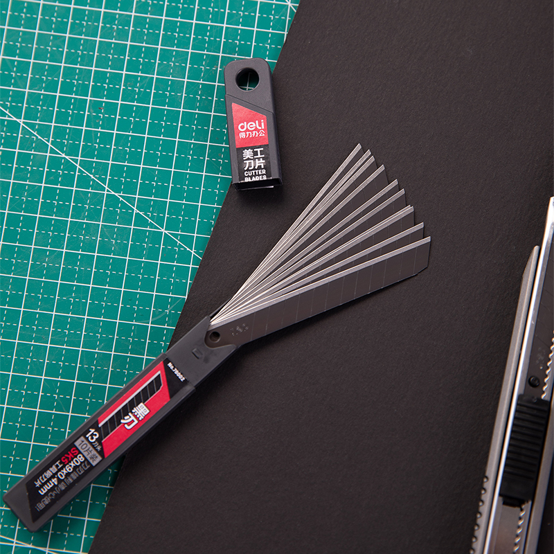 deli 78002 Cutter Blade, 8 snap-off blades, Black - Image 5