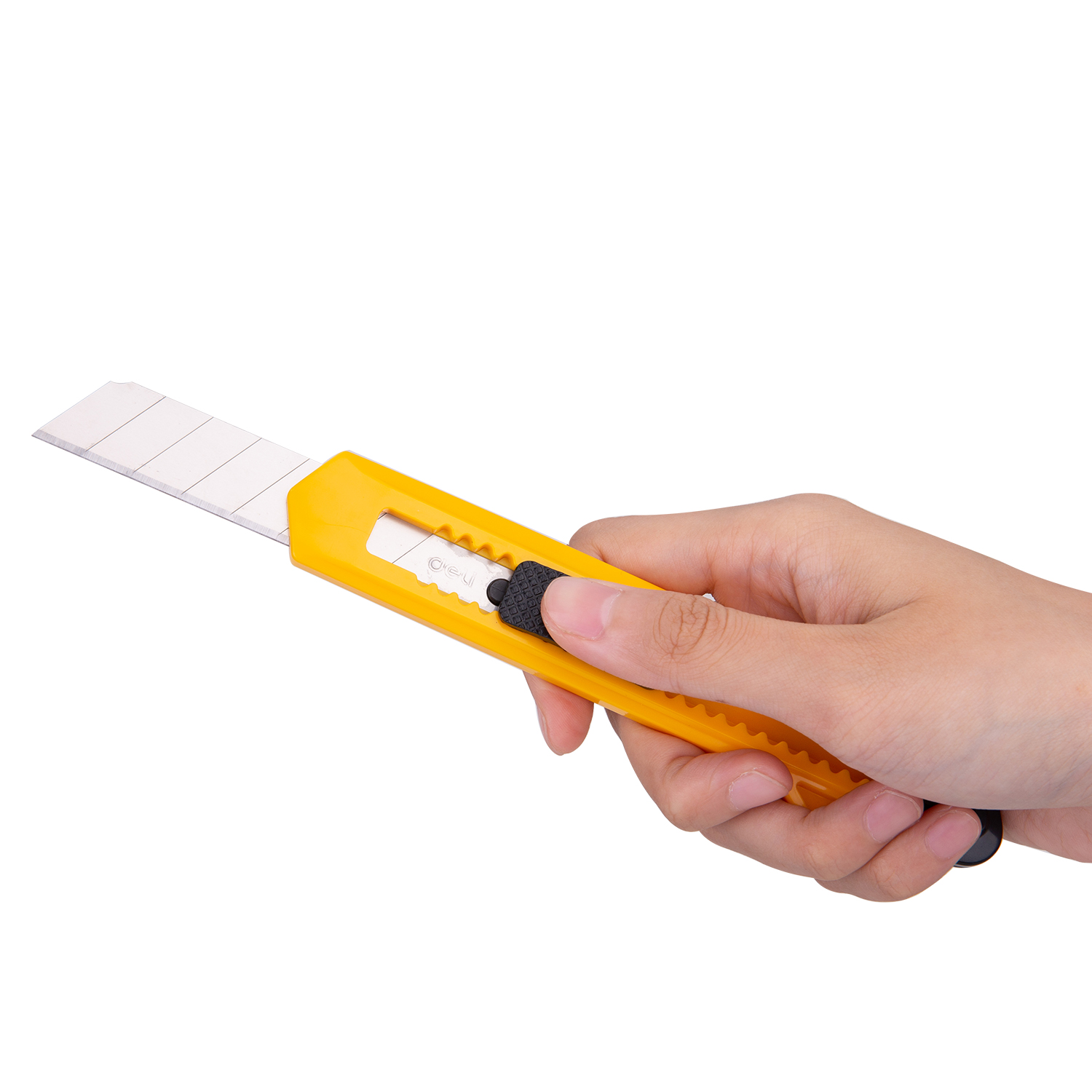 deli E2001 Cutter, 8 snap-off blades, Yellow - Image 5