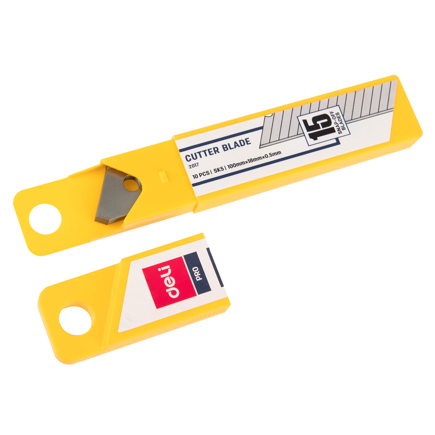 deli E2017 Cutter Blade, 15 snap-off blades, Silver - Image 5