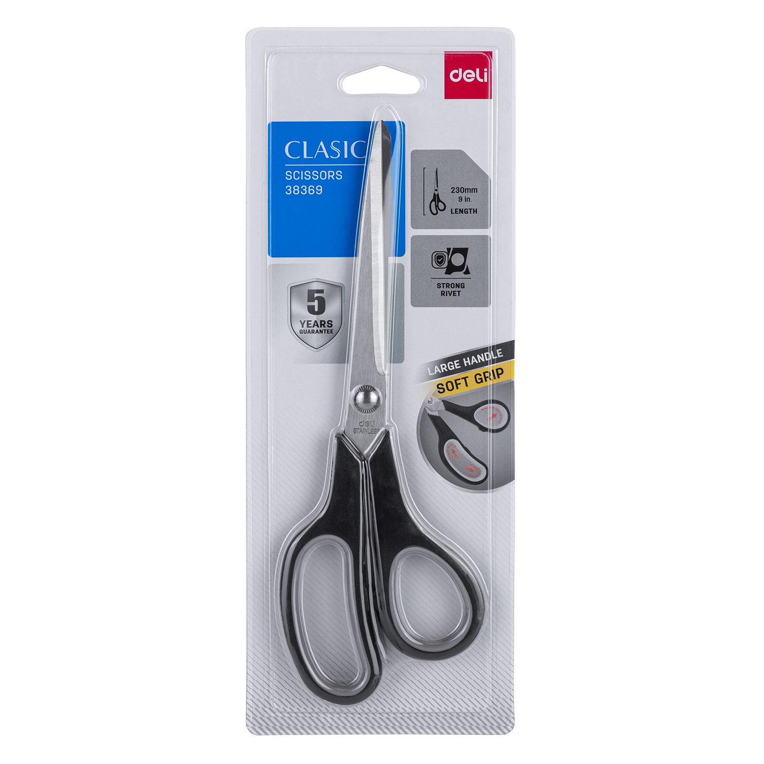 deli E38369 Scissors, 230mm, Assorted Colors - Image 5