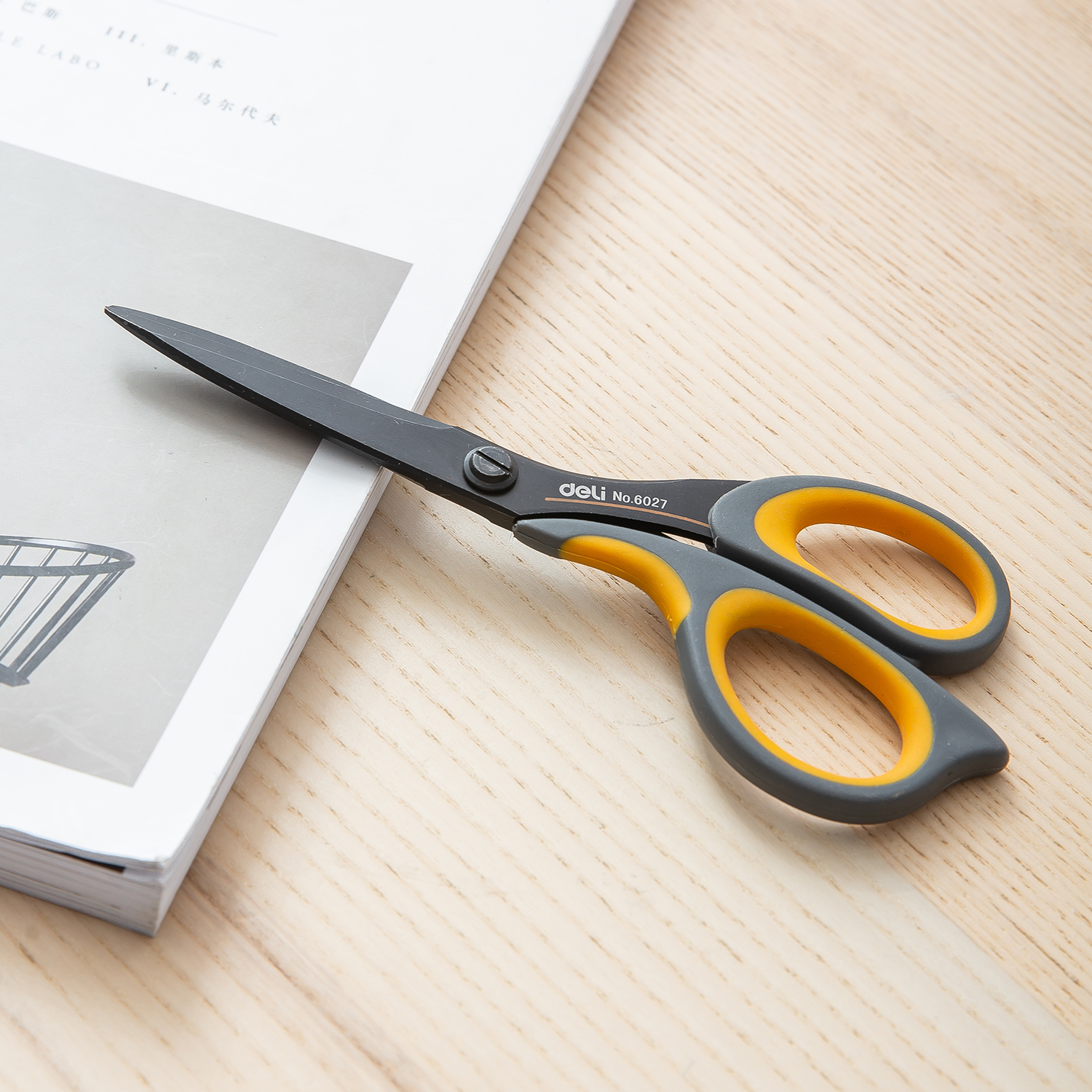 deli E6027 Scissors, 175mm, Black - Image 5