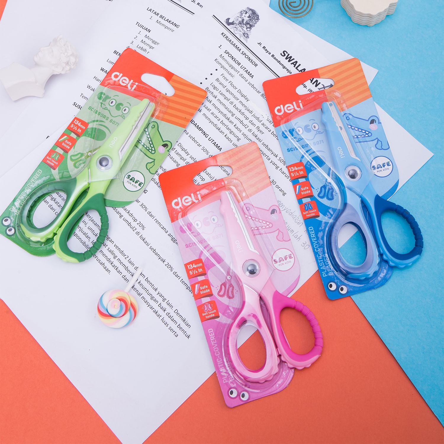 deli E6071 School Scissors, 134mm, Assorted Colors - Image 5