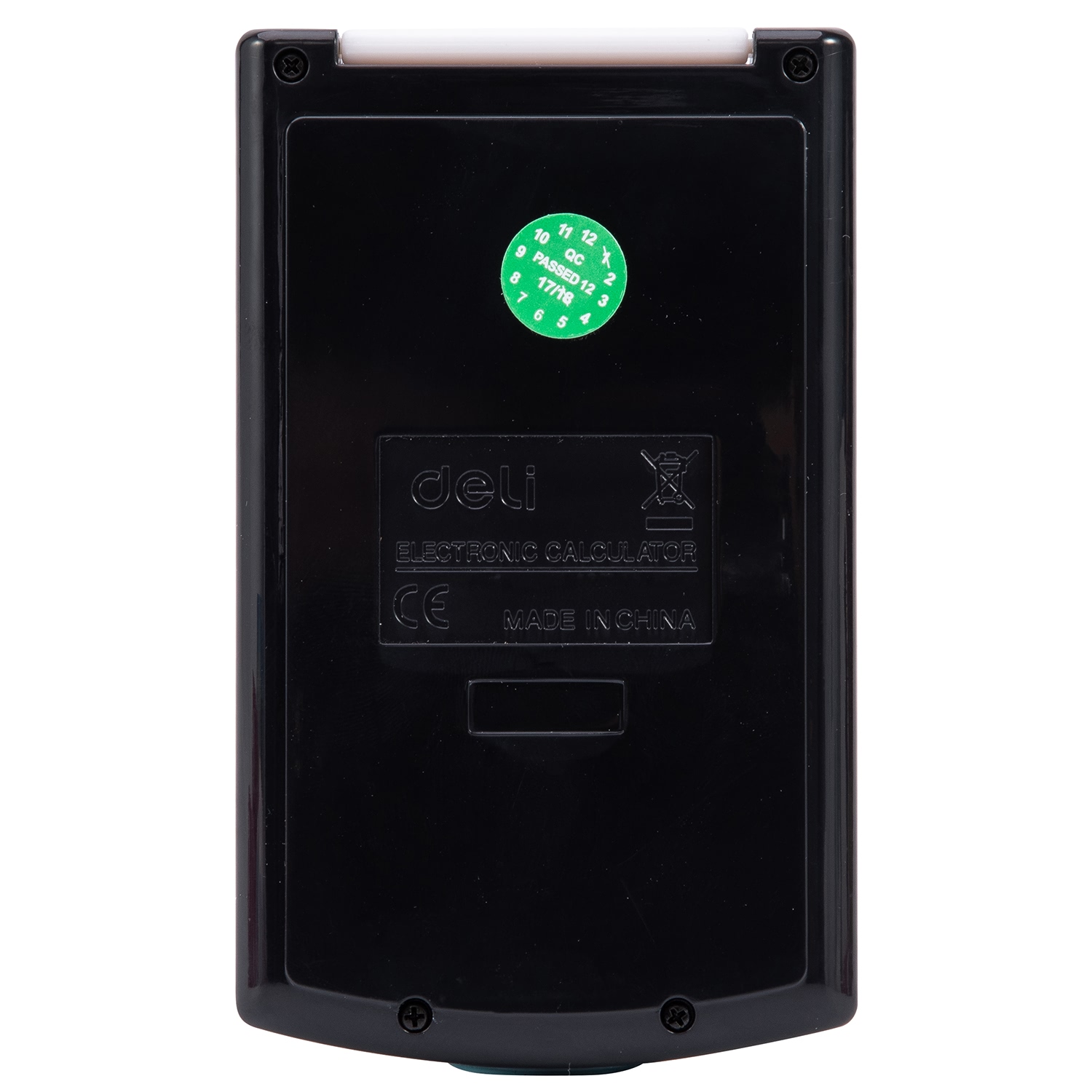 deli E39217 Portable Calculator, Plastic-8 digits,h/cover, Black - Image 5