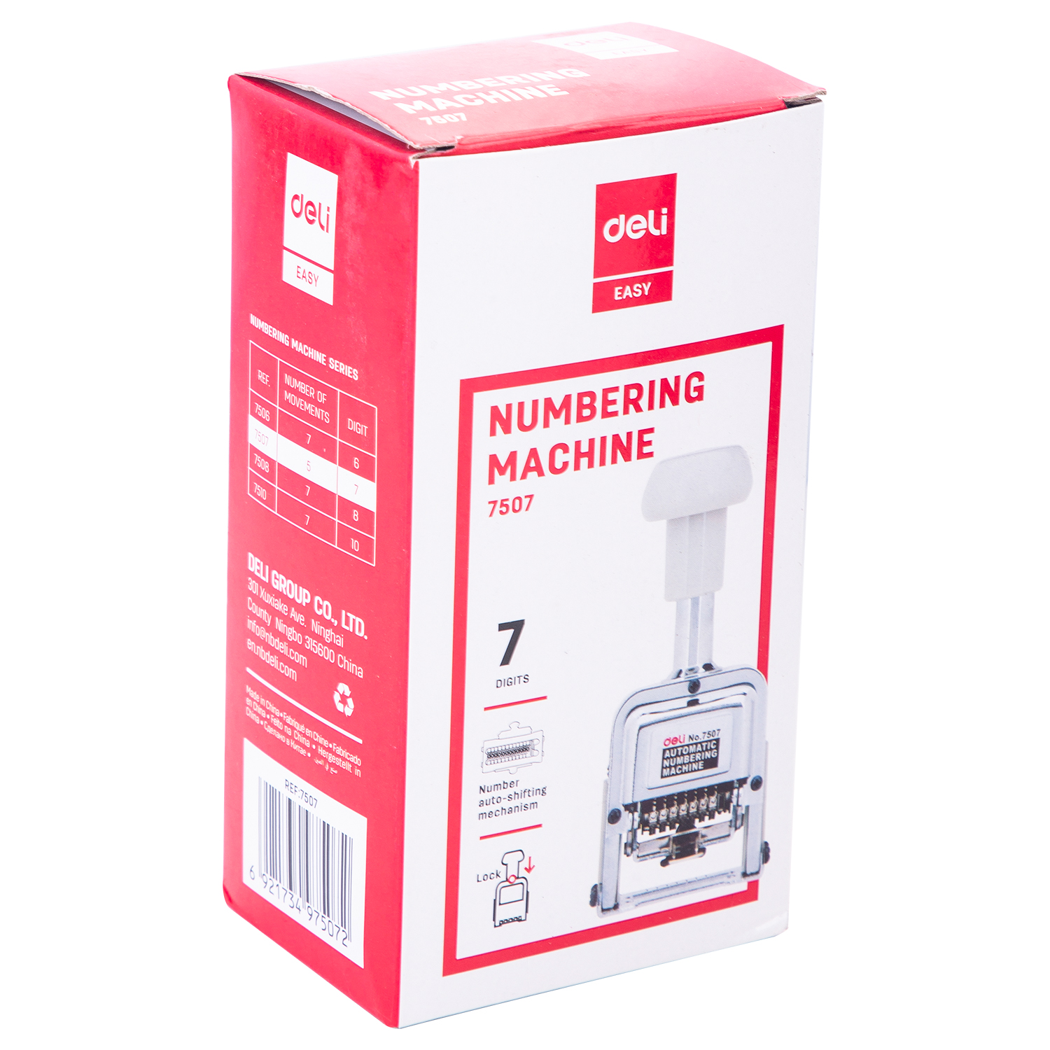 deli E7507 Numbering Machine, 7 digits, White - Image 5