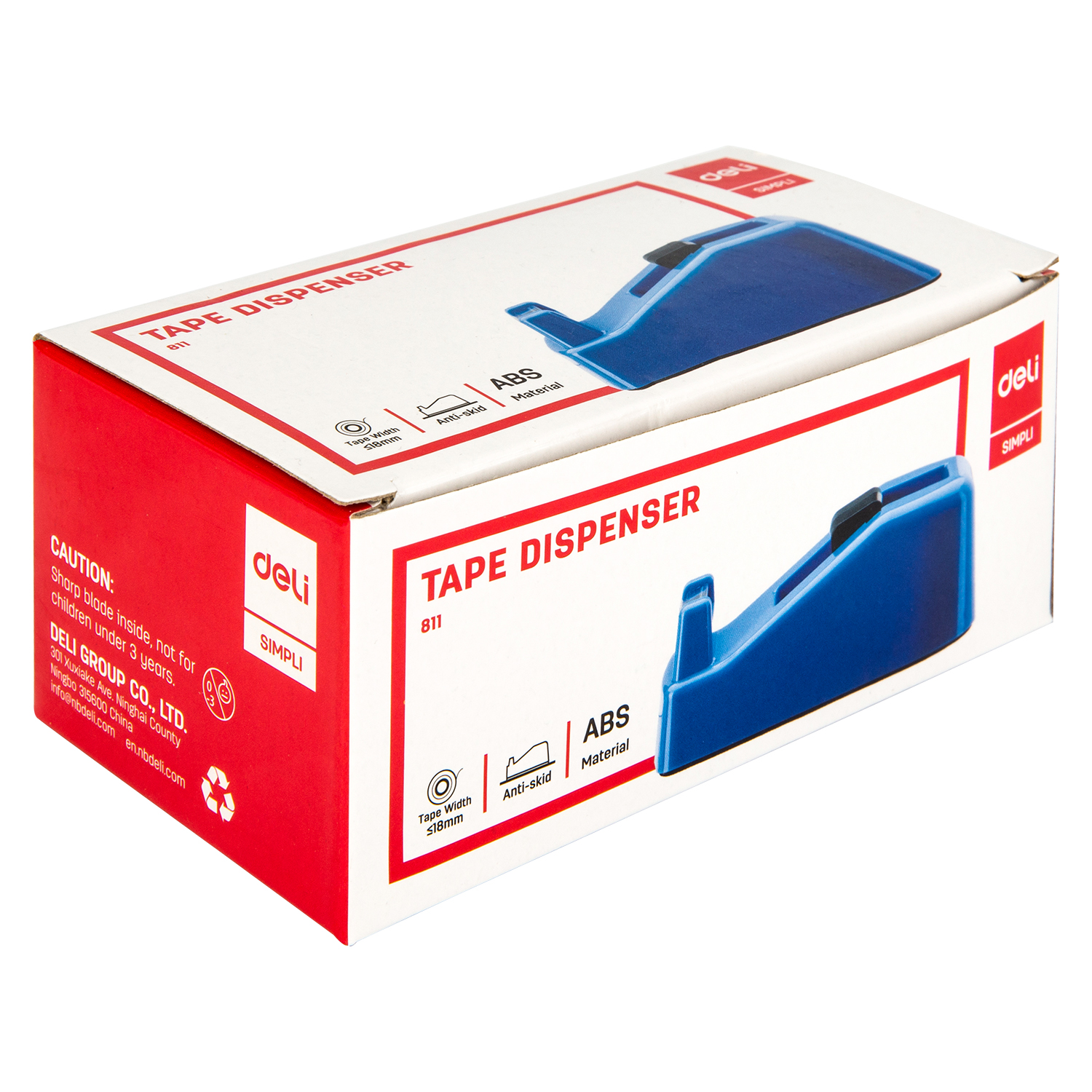 deli E811 Tape Dispenser, 120×60×50mm, Assorted Colors - Image 5