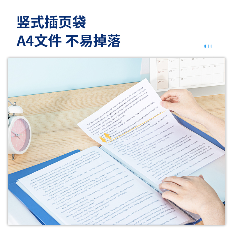 deli 5030 Office Display Book, A4-30 pages, Blue - Image 4