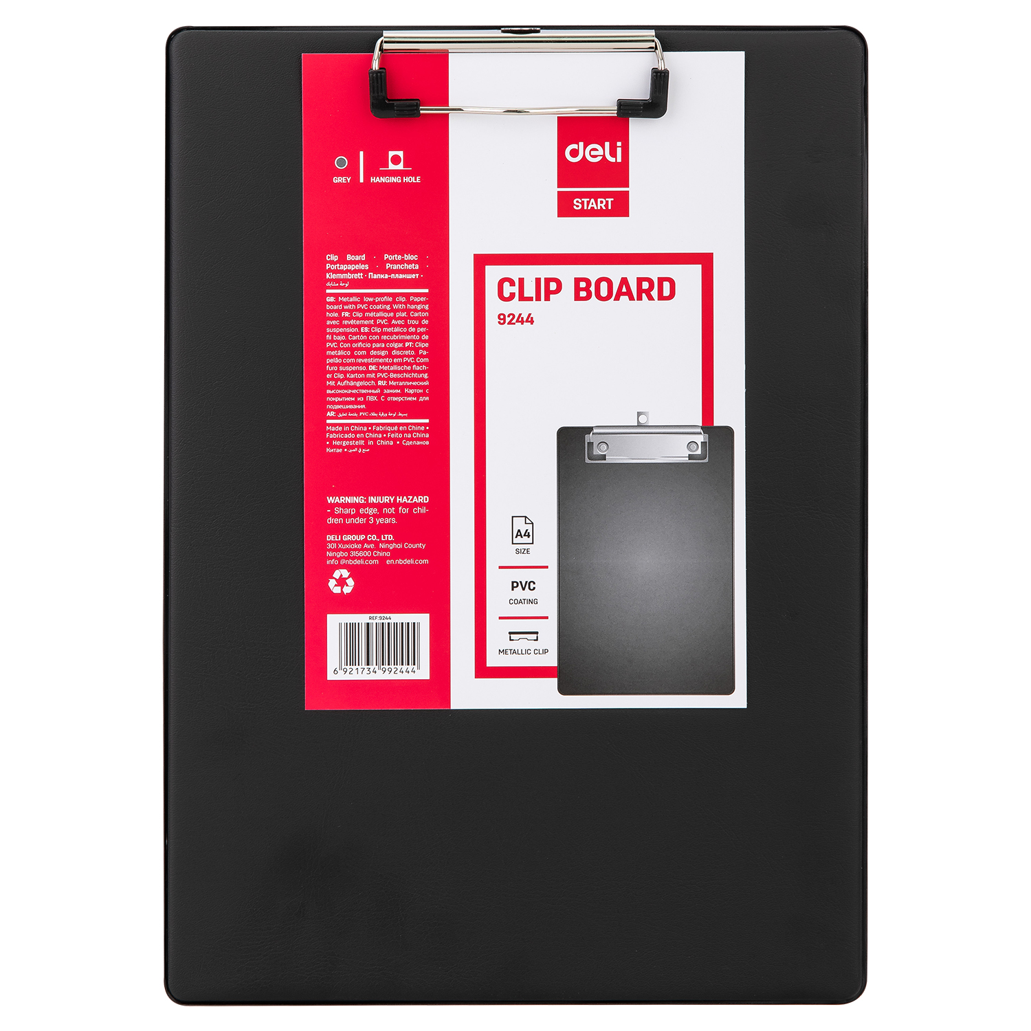 deli E9244 Clipboard, A4, Black - Image 5