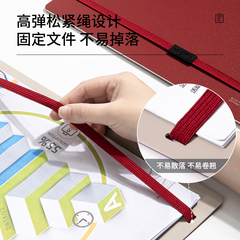 deli NS180 Clipboard, 2.0mm Foam PP Material, Red - Image 4
