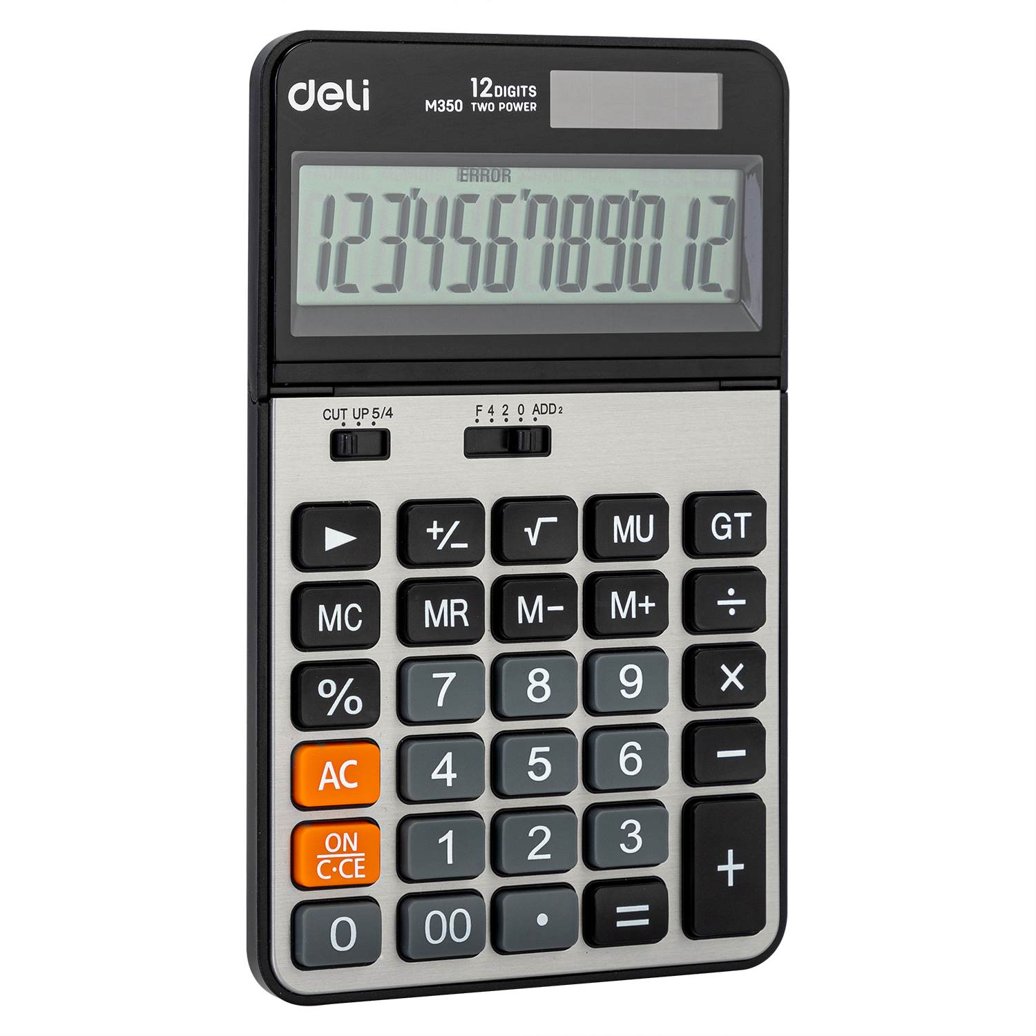 deli EM350 Calculator, Metal-12 digits, Silver - Image 5