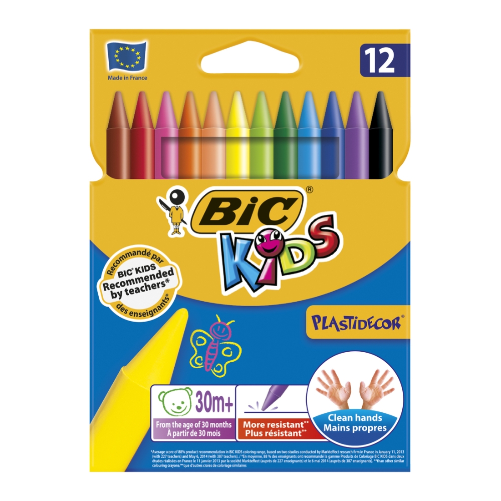 BIC Crayons Plastic (1 x 12 Pcs)