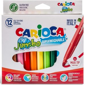 Carioca Jumbo Box Felt Tip Pens 12 Pieces