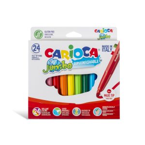 Carioca Jumbo Box Felt Tip Pens, 24 Pieces