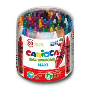 Carioca Maxi Wax Crayons Tube 50 Pieces
