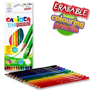 Carioca Tita Erasable Colored Pencils 12 Pieces