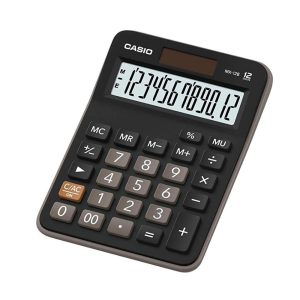 Casio MZ-12S/MX-12B Mini Desk Calculator, 12 Digits Display