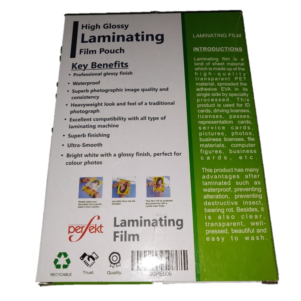 Perfekt Laminating Pouch, A5 Size, 125micron, 100 Pcs in a Packet - Image 2