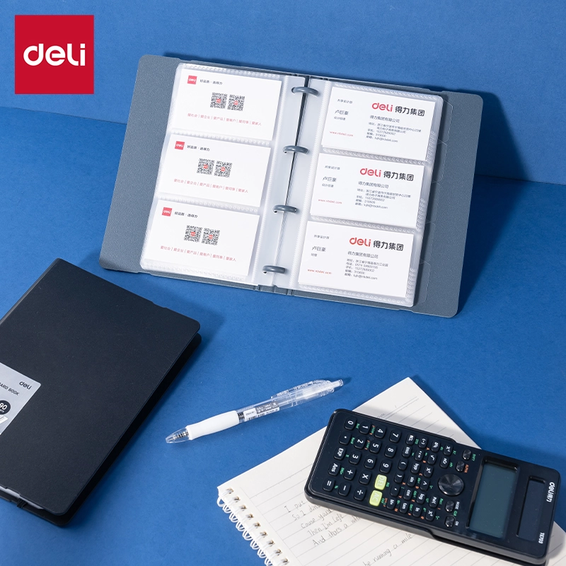 deli E5778 Business Card Book, Black
