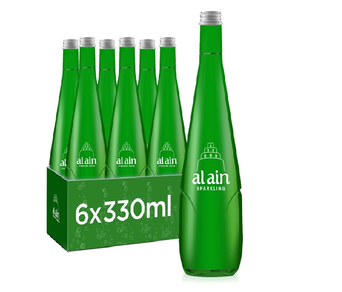 Al Ain Sparkling water 330ml x 6 glass bottles