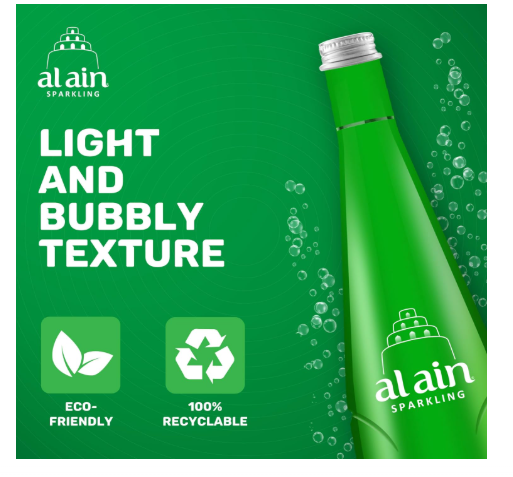 Al Ain Sparkling Water 750 ml x 6 glass bottles - Image 3