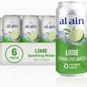 Al Ain Sparkling water lime 250 ml x 6 cans