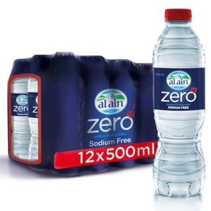 Al Ain Zero Sodium Still Water 500 ml x 12 plastic bottles