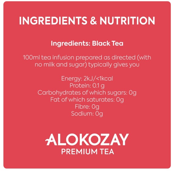 Alokozay Black Tea 100 Individual Enveloped Tea Bags - Image 3