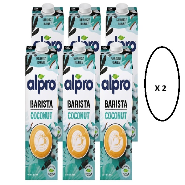Alpro Barista Coconut Drink, 100% Plant-Based, Lactose & Dairy Free - 1L (12x1L)