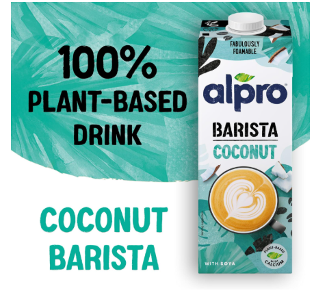Alpro Barista Coconut Drink, 100% Plant-Based, Lactose & Dairy Free - 1L (12x1L) - Image 2