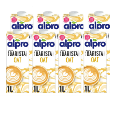 Alpro Barista Oat Drink 1 Ltr, Pack of 8