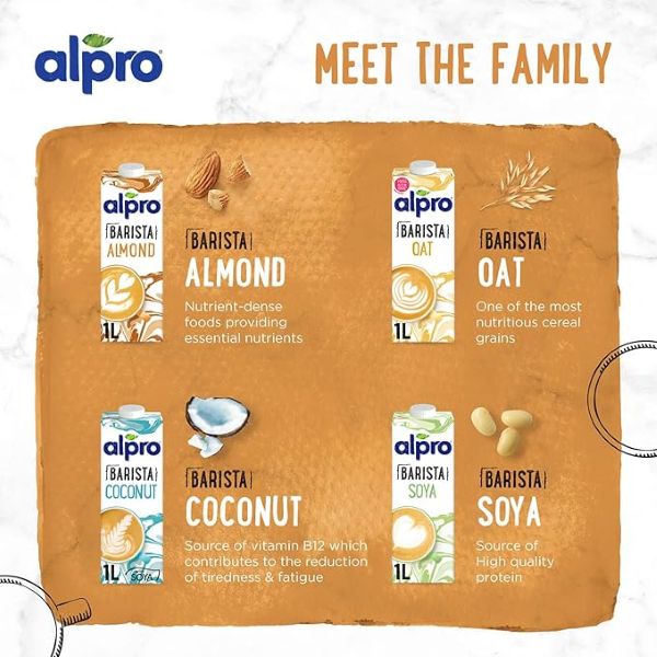 Alpro Barista Oat Drink 1 Ltr, Pack of 8 - Image 3