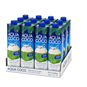 Aqua Coco 100% Natural Coconut Water 1 L X 12 Packs